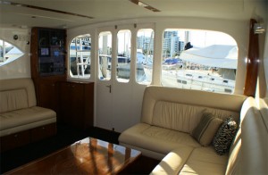 View of saloon back from galley
